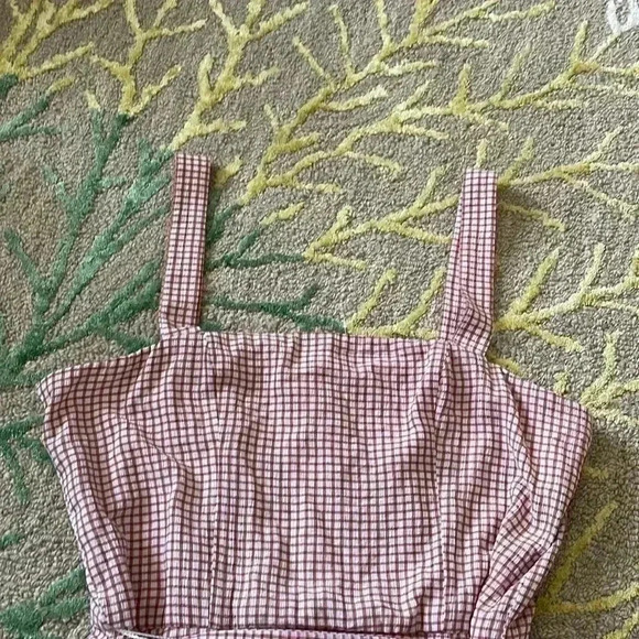 London times checked tie waist tiered lined sundress 12 - Picture 6 of 7